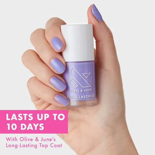 Vista 2 de Olive & June - Esmalte de uñas de larga duración, similar al gel, no necesita lámpara, dura hasta 10 días, brillo sin 15 ingredientes nocivos