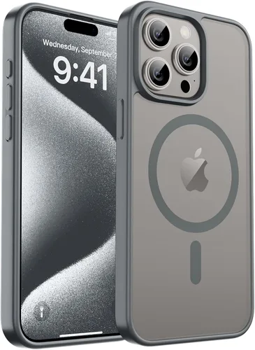 Vista 147 de zapica Funda magnética para iPhone Air, con protector de pantalla de vidrio templado, compatible con MagSafe, translúcida mate, a prueba de golpes