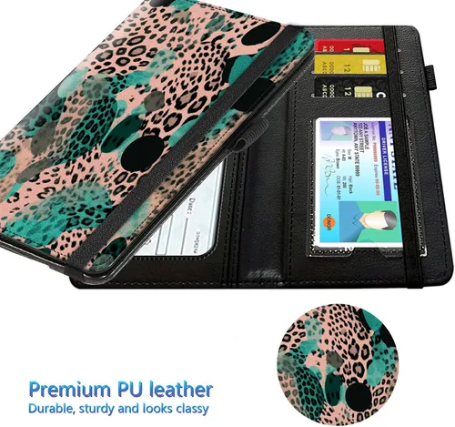 Vista 51 de Funda para chequera para hombres y mujeres, cartera de cuero RFID con ranuras para tarjetas de crédito, soporte de cheques duplicados personales