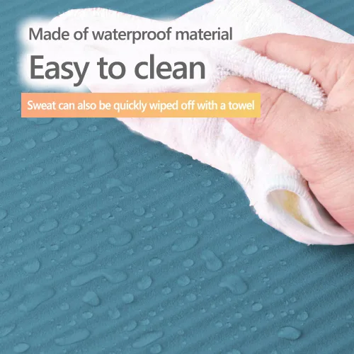 Vista 6 de Primasole PER - Tapete de yoga ecológico de 2 colores (0.4 pulgadas), agarre seguro para yoga, pilates, gimnasio, resistente a desgarros, portátil