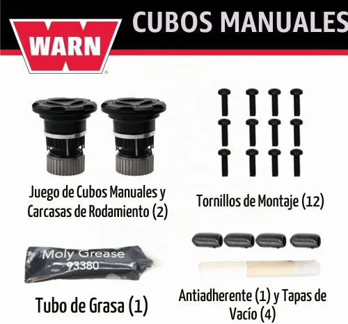 Vista 2 de WARN Bujes de bloqueo manual negros premium 35 Spline para Ford Super Duty 05-26