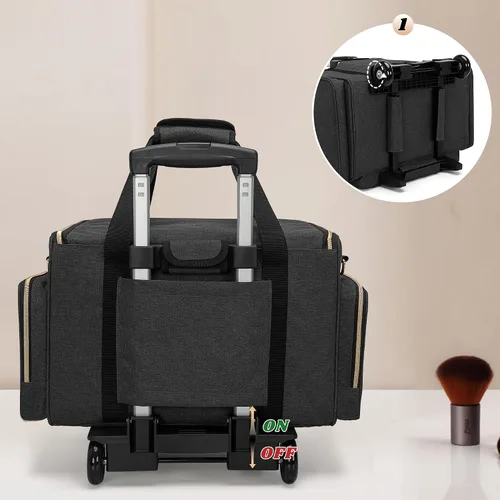Vista 5 de LUXJA Almacenamiento Cosmético Rodante, Negro