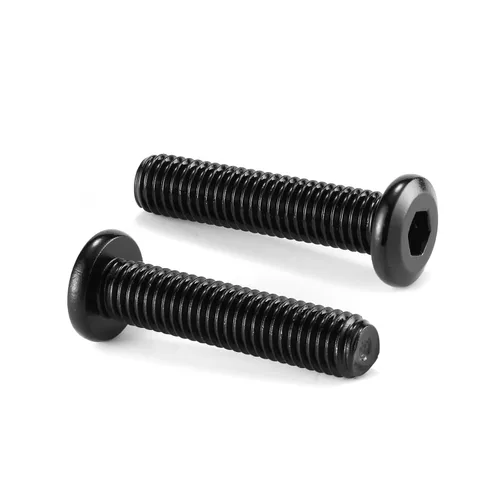 Vista 10 de M5 x 6mm 10Pcs Tornillos de cabeza plana con casquillo hexagonal, 304 Acero inoxidable 18-8, rosca completa, óxido negro de SG TZH