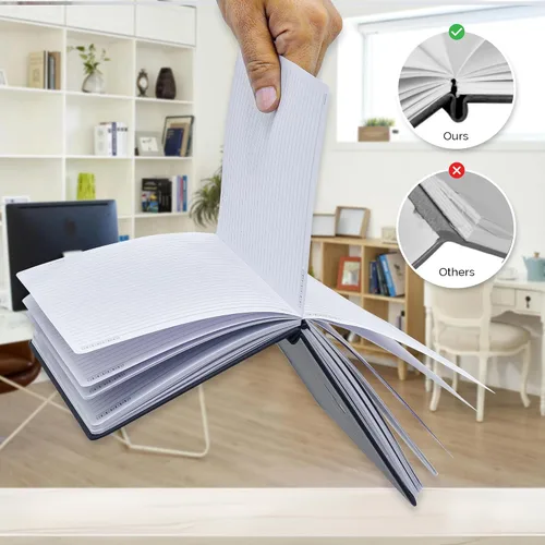 Vista 7 de Nextnoid Cuaderno rayado para hombres - Papel grueso de 120 g/m² - 160 páginas - Cuaderno de tapa dura A5 para el trabajo - Ideal para escribir