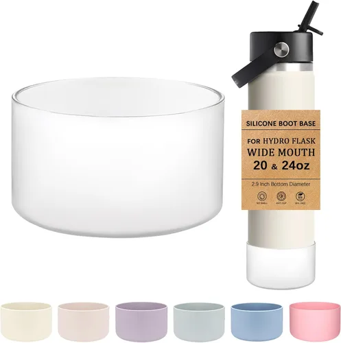 Vista 17 de HEYSKAY Funda Protectora de Silicona para Botellas de Agua Hydro Flask de Boca Ancha de 12oz 16oz 18oz 21oz 24oz Protector de Fondo y Otras Botellas