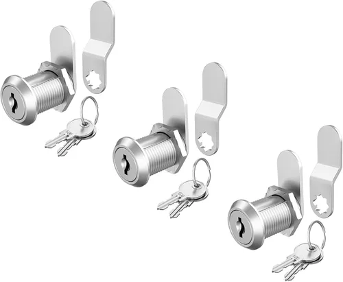 Vista 8 de Paquete de 1 cerradura de gabinete con llaves, cerradura de leva de 5/8 pulgadas con llave similar, cerradura de buzón de correo para gabinete