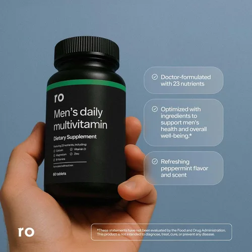 Vista 2 de Ro Daily Multivitamínico para hombres Apoya la actividad física, la salud del cerebro y el corazón y el sistema inmunológico con 23 nutrientes