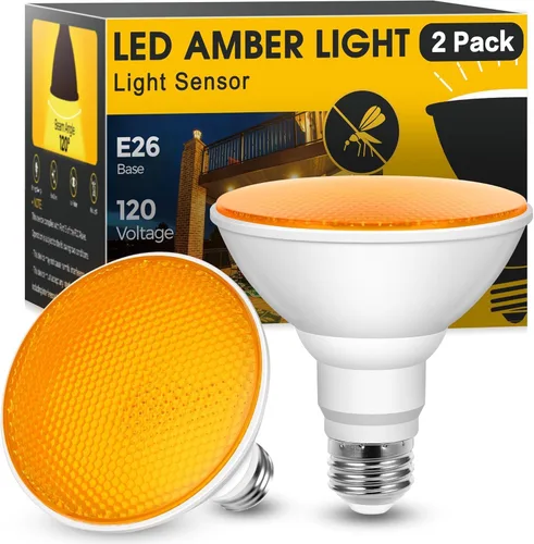 Vista 13 de JandCase Luces LED Anti-Insectos para Exteriores, Bombillas de Luz Anti-Insectos Amarillas de 12W para Exteriores, Equivalente a 100 Vatios