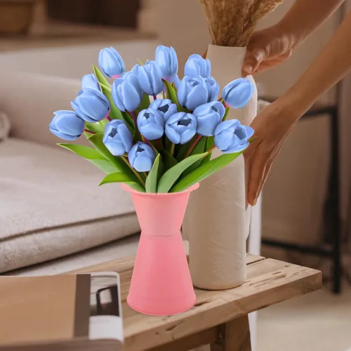 Vista 8 de LABRIMP 10 bases para ramo de flores de 5.46 pulgadas, soporte de flores de plástico para centros de mesa de boda, decoración de eventos