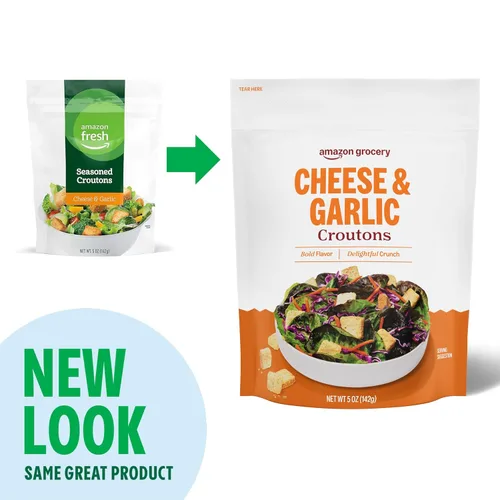 Vista 4 de Amazon Grocery, Crutones de queso y ajo, 5 onzas