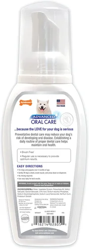 Vista 5 de Nylabone Advanced Oral Care Espuma Dental para Mascotas, Removedor de Sarro y Refrescante de Aliento para Perros, Limpieza de Dientes de Perro, 4 oz.