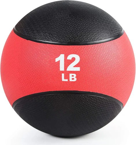 Vista 6 de RitFit Weighted Medicine Ball - Non-Slip Rubber Shell & Dual Texture Grip - Workout Exercise Ball for Core Strength, Balance Training, Coordination