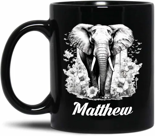 Vista 8 de Taza de café negra con diseño de oso de lápiz personalizada, regalo para los amantes de los osos, mamá y papá, taza de café de oso con dibujos