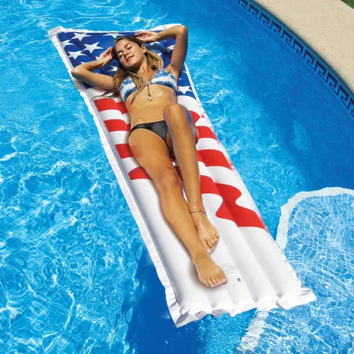 Vista 2 de Swimline Colchón de piscina con bandera americana 2 x 1 colchón Americana