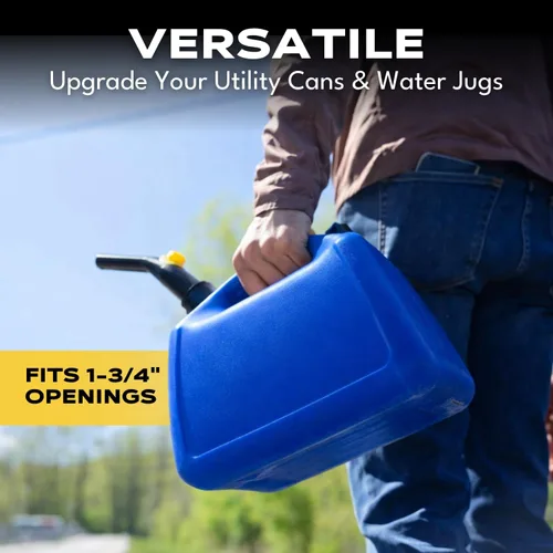Vista 4 de EZ-POUR Kit de repuesto y ventilación de boquilla rígida para jarras de agua y bidones de gasolina anteriores a 2009 – Actualiza tus bidones viejos