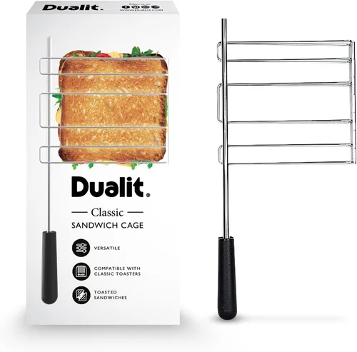 Vista 10 de Dualit Jaula de sándwich clásica para tostadoras clásicas Dualit 1 jaula de sándwich para hacer sándwiches tostados en tu tostadora Dualit Jaula