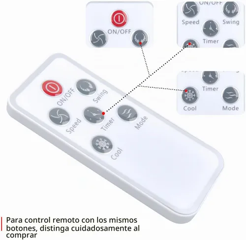 Vista 4 de Nuevo control remoto de repuesto para enfriador de aire evaporativo COSTWAY