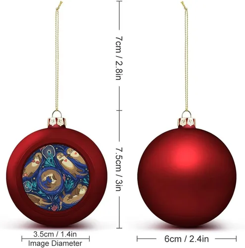 Vista 227 de Boobs Funny Shatterproof Matte Christmas Balls for Tree Wreath Home Decor 1PCS