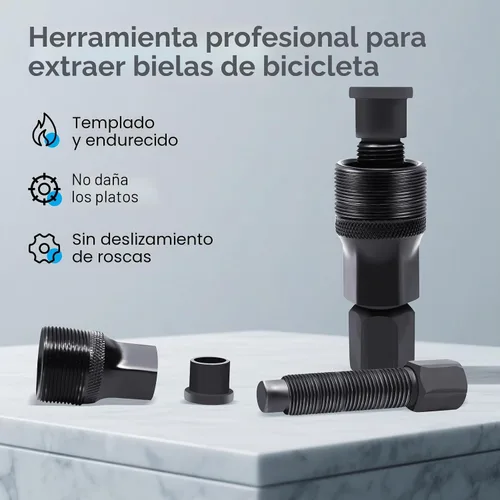 Vista 2 de Extractor de manivela para bicicleta, herramienta de extracción de manivela para bicicleta, herramienta de extractor de manivela para manivelas