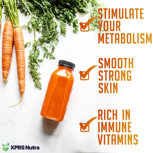 Vista 5 de XPRS Nutra Polvo de jugo de zanahoria 100% natural, polvo de zanahoria puro de los Estados Unidos, ideal para jugo y batido, alto en vitamina A