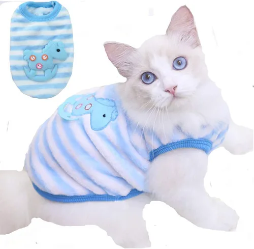 Vista 10 de ANIAC Ropa de conejo para conejos, chaleco cálido de gatito, camisa de forro polar XXXS para perro, camiseta acogedora para conejito, conejillo