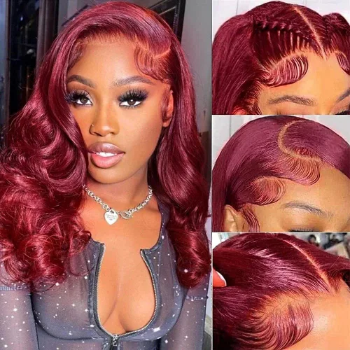 Vista 21 de Pelucas de encaje frontal de 13x4 Highlight Ombre de cabello humano ondulado 4/27 color rubio miel 9A sin pegamento HD encaje frontal transparente