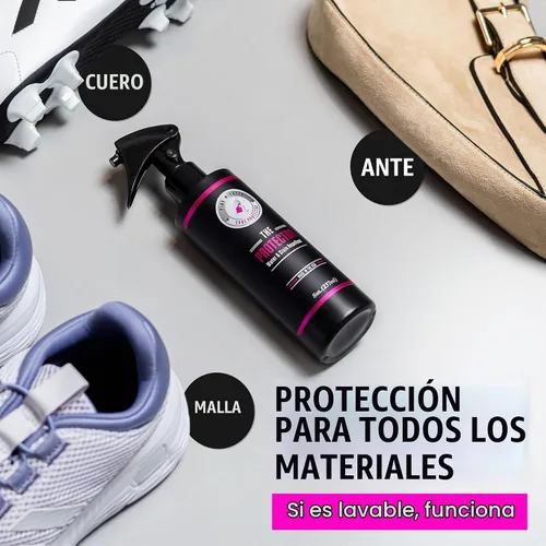 Vista 4 de Pink Miracle El Protector Repelente de Agua y Manchas para Tela en Aerosol para Zapatos