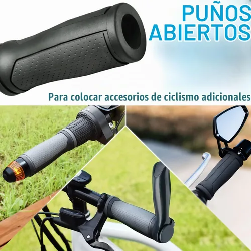 Vista 3 de MARQUE Empuñaduras de cambio para manillar de bicicleta, empuñaduras de cambio de giro de repuesto con diseño antideslizante, goma TPR suave