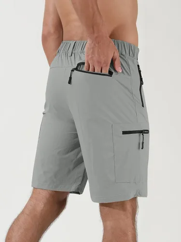 Vista 3 de Suwangi Pantalones cortos de senderismo para hombre, de secado rápido, atléticos, cortos, viajes, pesca, golf, tácticos, para hombres con múltiples