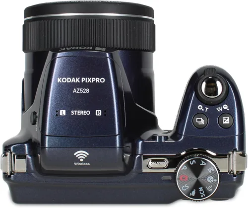 Vista 4 de Kodak PIXPRO AZ528 - Cámara digital (azul) Sensor de 16 MP, zoom óptico de 52x, lente gran angular de 0.945 in, óptica es y conectividad Wi-Fi
