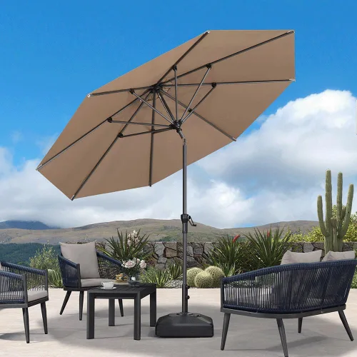 Vista 86 de PURPLE LEAF - Sombrilla de patio rectangular de 6' x 4', sombrilla de mesa para exteriores con marco de aluminio, sombrilla de mercado, sombrilla