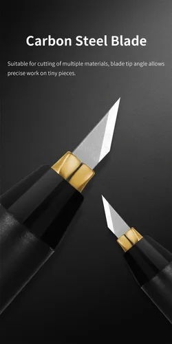 Vista 8 de DSPIAE - Juego de cuchillos para pasatiempos, con 20 cuchillas, cuchillo de precisión de 6.14 pulgadas