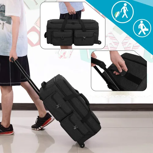 Vista 5 de Yarwo - Funda de transporte para manualidades compatible con Cricut Explore 5/Maker 4 Explore 4/3, Maker 3, Cameo 5/4, Double Layers, Heavy Duty