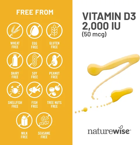 Vista 9 de Cápsulas de gel de vitamina D3 2000iu, de NatureWise, 1, 1