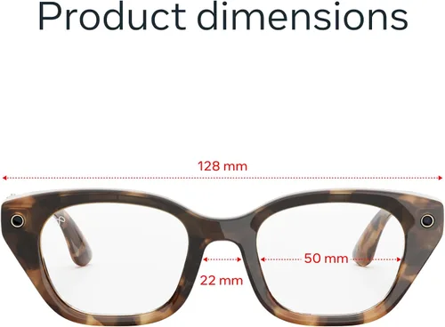 Vista 8 de Meta Glasses, Capri AI Glasses Espresso Tortoise / Transparente