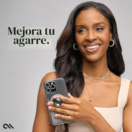 Vista 6 de Case-Mate Minis - Agarradera/Soporte para Celular - Cristal Negro