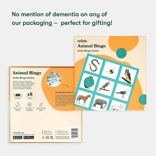 Vista 6 de Relish Animal Bingo Game - Productos para el Alzheimer y actividades de demencia, juegos de demencia y regalos para personas mayores y ancianos