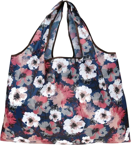 Vista 3 de allydrew Bolsas grandes plegables de nailon reutilizables para comestibles, paquete de 5