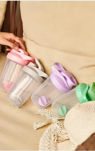 Vista 5 de ChezMax Shaker Bottle for Protein Powder (BPA free),PP5 Leakproof Mixer Cup with Built-In Mixing Blade, Portable Workout Shaker for Protein