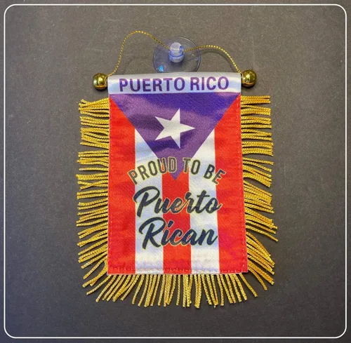 Vista 8 de Banderas de Puerto Rico para accesorios de coches pegatinas pegatinas Puerto Rico de calidad hecha banderas para autos pequeña mini Banner colgante
