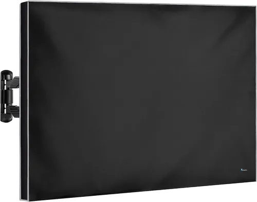 Vista 24 de Garnetics Funda de TV para exteriores de 24 pulgadas, impermeable, resistente a la intemperie con protectores de pantalla de escudo inteligente
