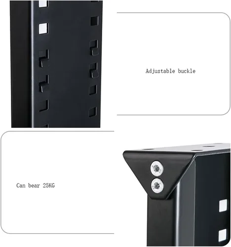 Vista 3 de TOMYEUS-CPU Stand CPU Holder Hanging Heavy Metal Pc Main Tower Bracket Office Desktop Wall Mounted Chassis Mounting Stand Freely Adjustable Computer