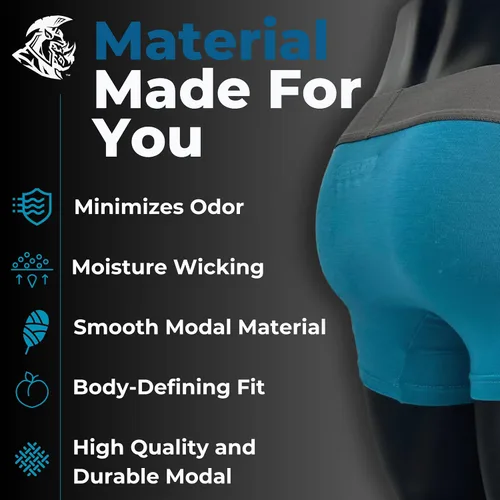Vista 3 de Real Men - Ropa interior para hombre, paquete de 1 o 3 unidades, calzoncillos modales, bolsa ABCD