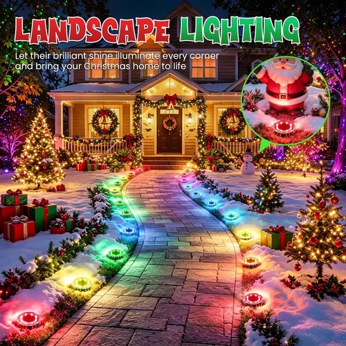 Vista 3 de SOLPEX Luces solares navideñas para exteriores, paquete de 10 unidades que Cambio