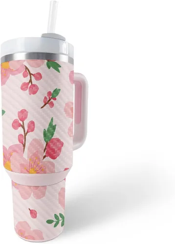 Vista 18 de MightySkins - Funda de fibra de carbono compatible con el vaso Stanley The Quencher H2.0 FlowState de 40 onzas, vida útil, acabado de fibra