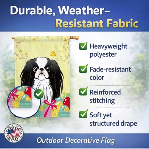 Vista 21 de Caroline's Treasures BB1923GF Bandera decorativa para jardín con diseño de Border Collie, para caza de huevos de Pascua, para jardín, jardín, patio