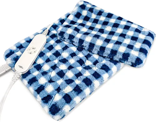 Vista 8 de GOQOTOMO - Almohadilla térmica eléctrica grande para aliviar el dolor de espalda y calambres, XL [12 x 24 pulgadas], almohadilla térmica ultrasuave