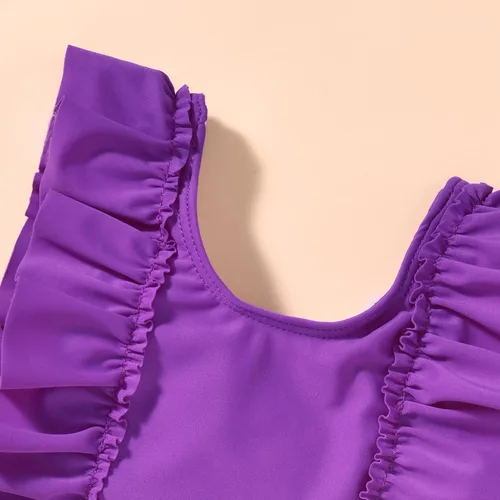 Vista 4 de Aalizzwell Traje de baño de bikini para bebé niña con diadema