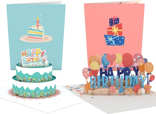 Vista 10 de Lovepop Delicate Floral Happy Birthday Basket Pop-Up Card for Her and Him - 3D Greeting Cards for Boys, Girls, Men, Women - 5.9" x 4.5" Paperpop