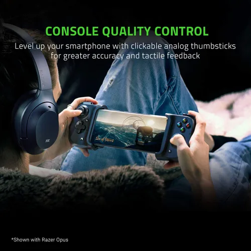 Vista 3 de Razer Kishi Mobile Game Controller Gamepad for Xbox Android USB-C Game Pass Ultimate xCloud Cloud Gaming - Passthrough Charging - Low Latency Phone